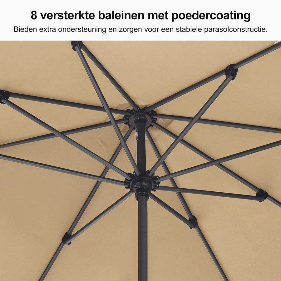 PURPLE LEAF Aluminium Parasol voor Tuin, Terras en Horeca – Stevige Parasol voor Buiten