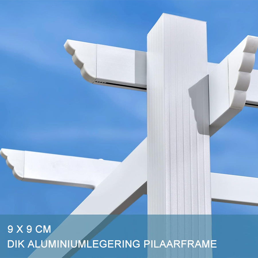 PURPLE LEAF Pergola Wit Pergola Waterdicht Winter Pergola Intrekbare Pergola Aluminium-PG