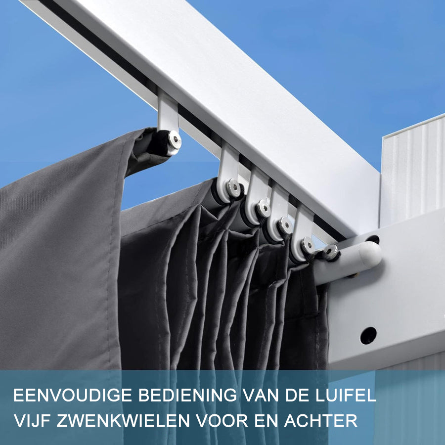 PURPLE LEAF Pergola Wit Pergola Waterdicht Winter Pergola Intrekbare Pergola Aluminium-PG