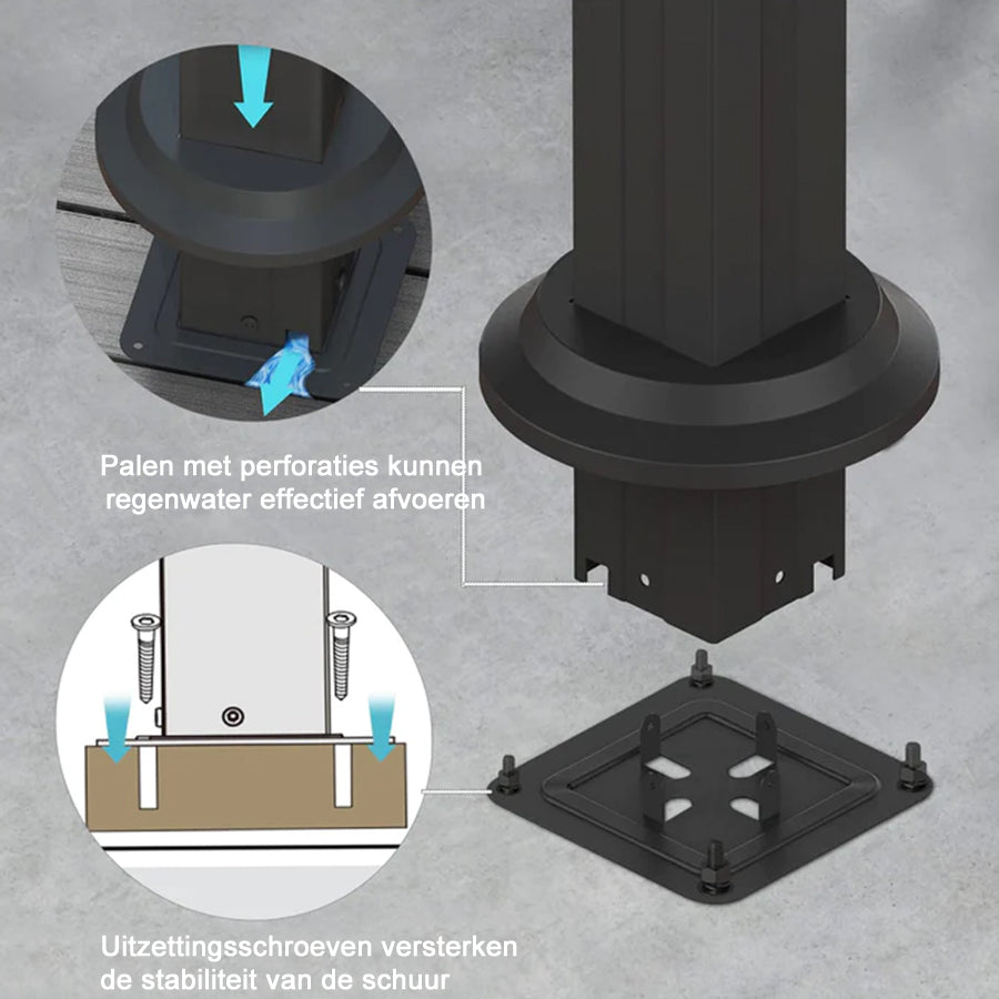 PURPLE LEAF Paviljoen 3 x 4 m Waterdichte pergola met gaasdak Aluminium terrasoverkapping Hardtop paviljoen met klamboe en gordijnen, grijs