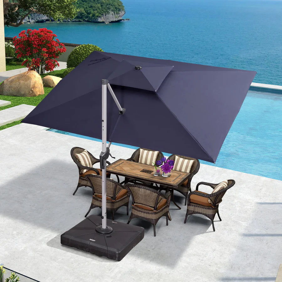PURPLE LEAF Dubbel Top 270 x 330 / 270 x 365 / 300 x 365 / 300 x 400 cm Rechthoekige Buitenshuis Parasol