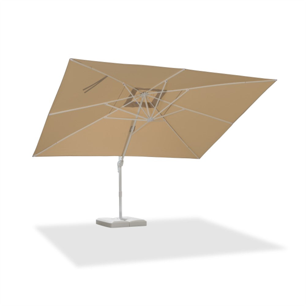 PURPLE LEAF Witte Parasol voor Buiten – Betaalbare Grote Zweefparasol voor Terras & Tuin