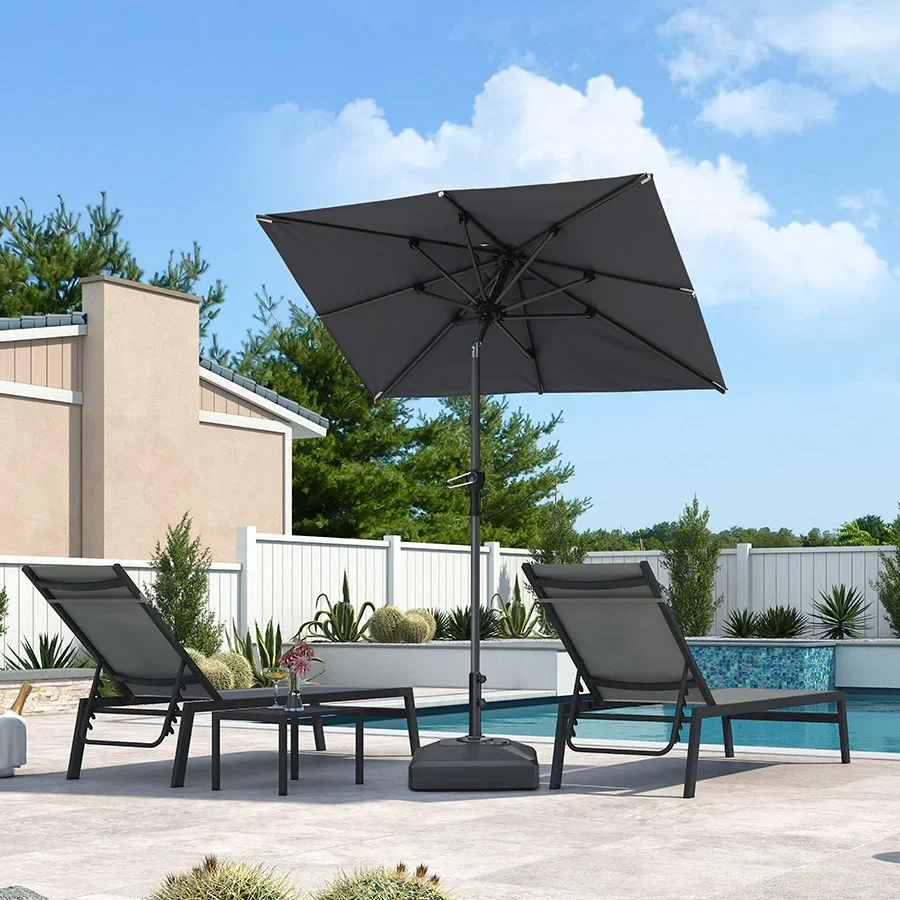 PURPLE LEAF Stokparasol met Slinger en Kantelfunctie voor Tuin en Terras