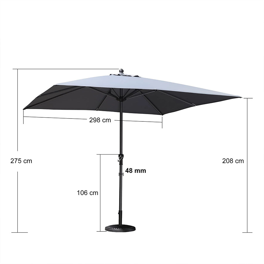PURPLE LEAF Aluminium Parasol voor Tuin, Terras en Horeca – Stevige Parasol voor Buiten