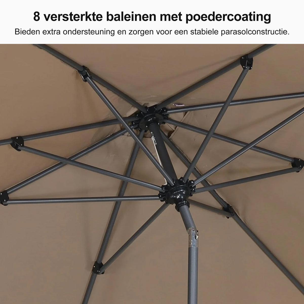 PURPLE LEAF Stokparasol met Slinger en Kantelfunctie voor Tuin en Terras