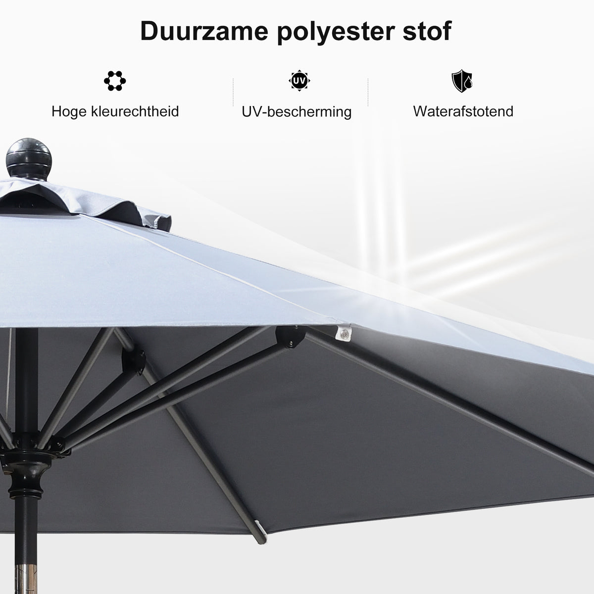 PURPLE LEAF Stokparasol met Slinger en Kantelfunctie voor Tuin en Terras