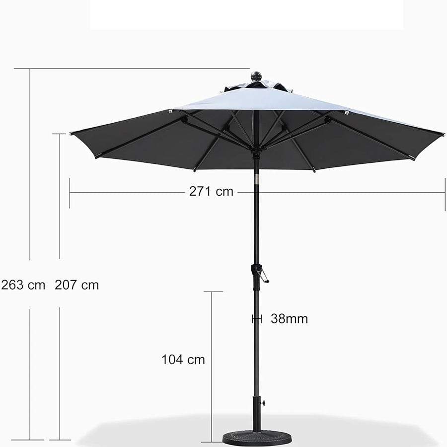 PURPLE LEAF Stokparasol met Slinger en Kantelfunctie voor Tuin en Terras