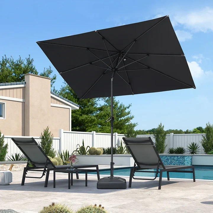 PURPLE LEAF Stokparasol met Slinger en Kantelfunctie voor Tuin en Terras