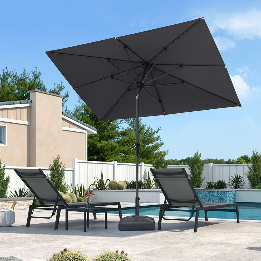 PURPLE LEAF Stokparasol met Slinger en Kantelfunctie voor Tuin en Terras