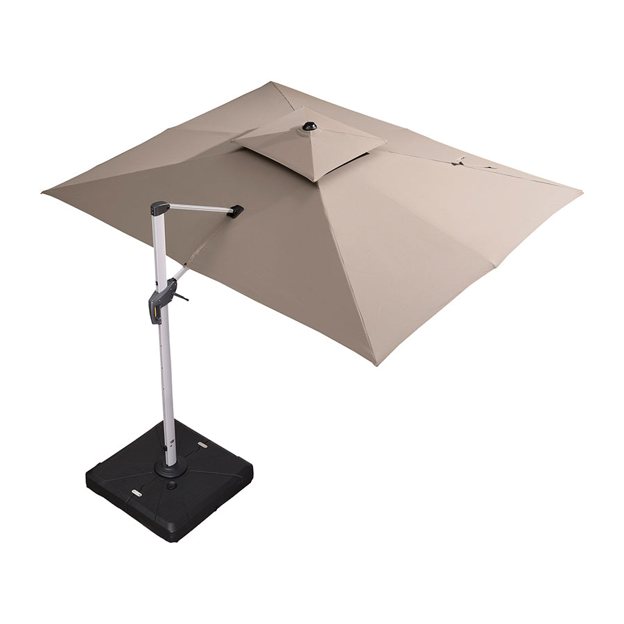 PURPLE LEAF Dubbel Top 270 x 330 / 270 x 365 / 300 x 365 / 300 x 400 cm Rechthoekige Buitenshuis Parasol
