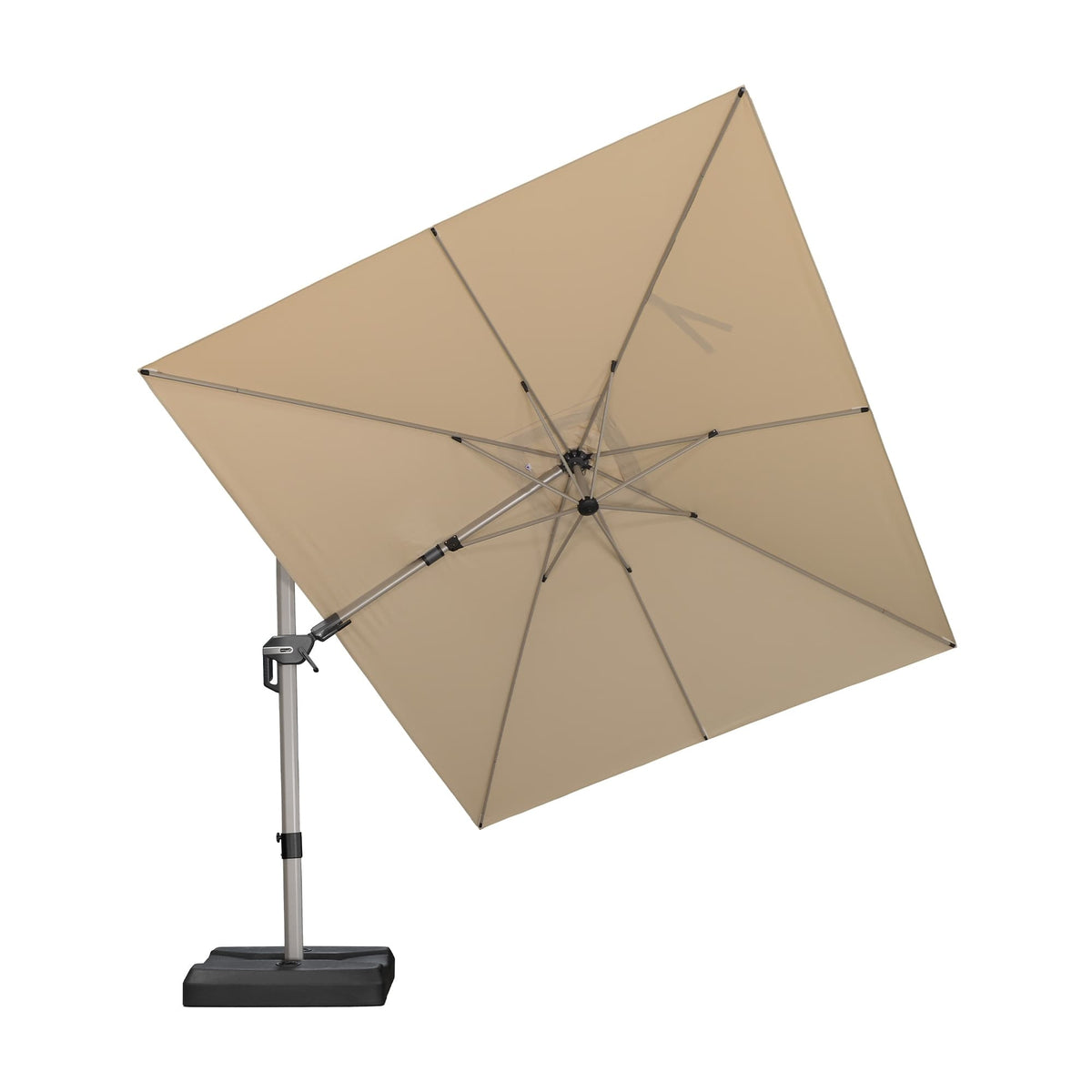 PURPLE LEAF Deluxe Zweefparasol, Links en Rechts Kantelbaar, Draaibare Parasol voor Terras en Tuin