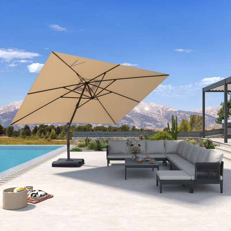 PURPLE LEAF Zweefparasol met Traploos Kantelsysteem voor Tuin en Terras