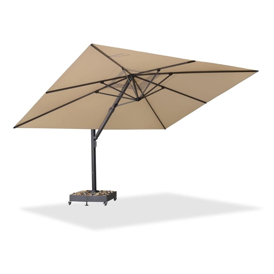 PURPLE LEAF Extra Grote Zweefparasol met Versterkt Frame en Hoge Windbestendigheid, voor Tuin en Terras