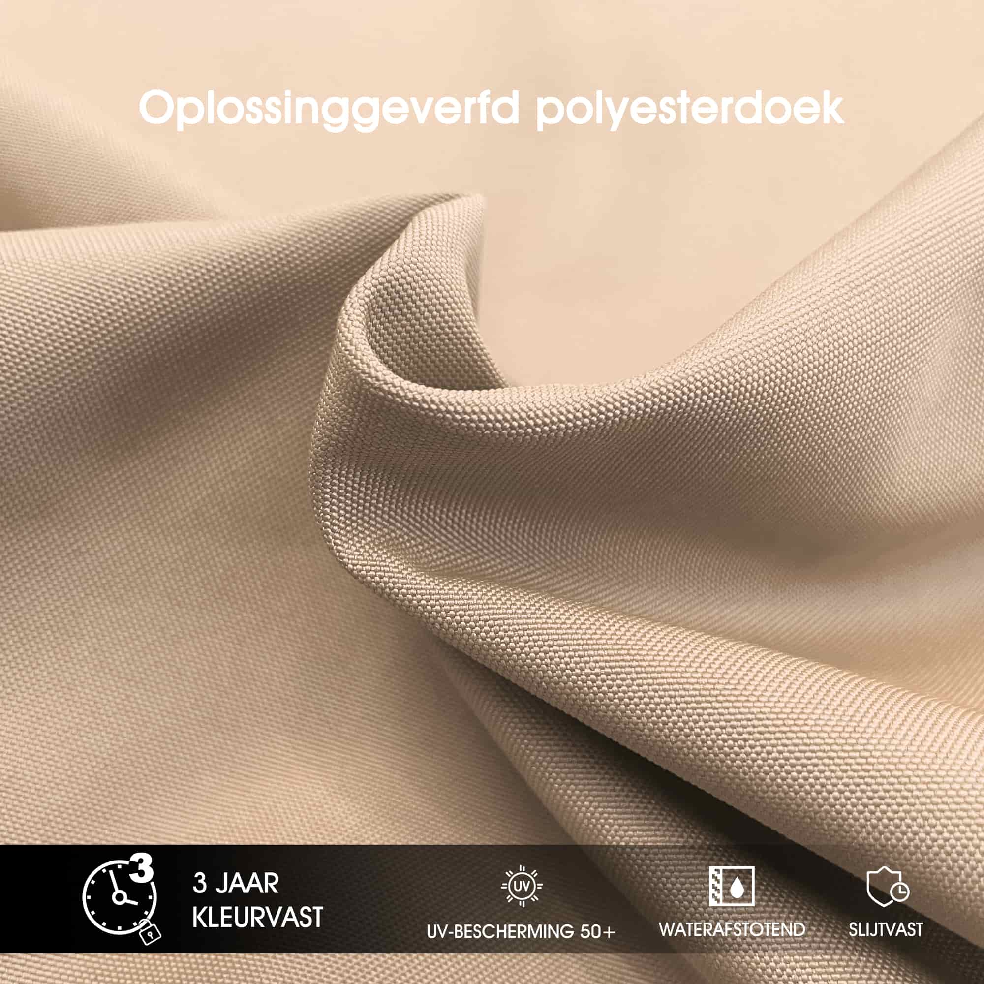 PURPLE LEAF Klassieke ronde zweefparasol met zijpaal, 360° draaibaar, met zwengel, UV50+ bescherming