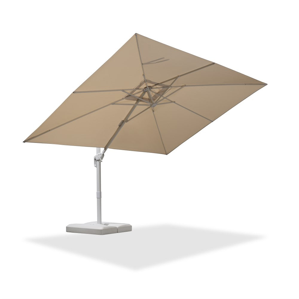 PURPLE LEAF Witte Parasol voor Buiten – Betaalbare Grote Zweefparasol voor Terras & Tuin