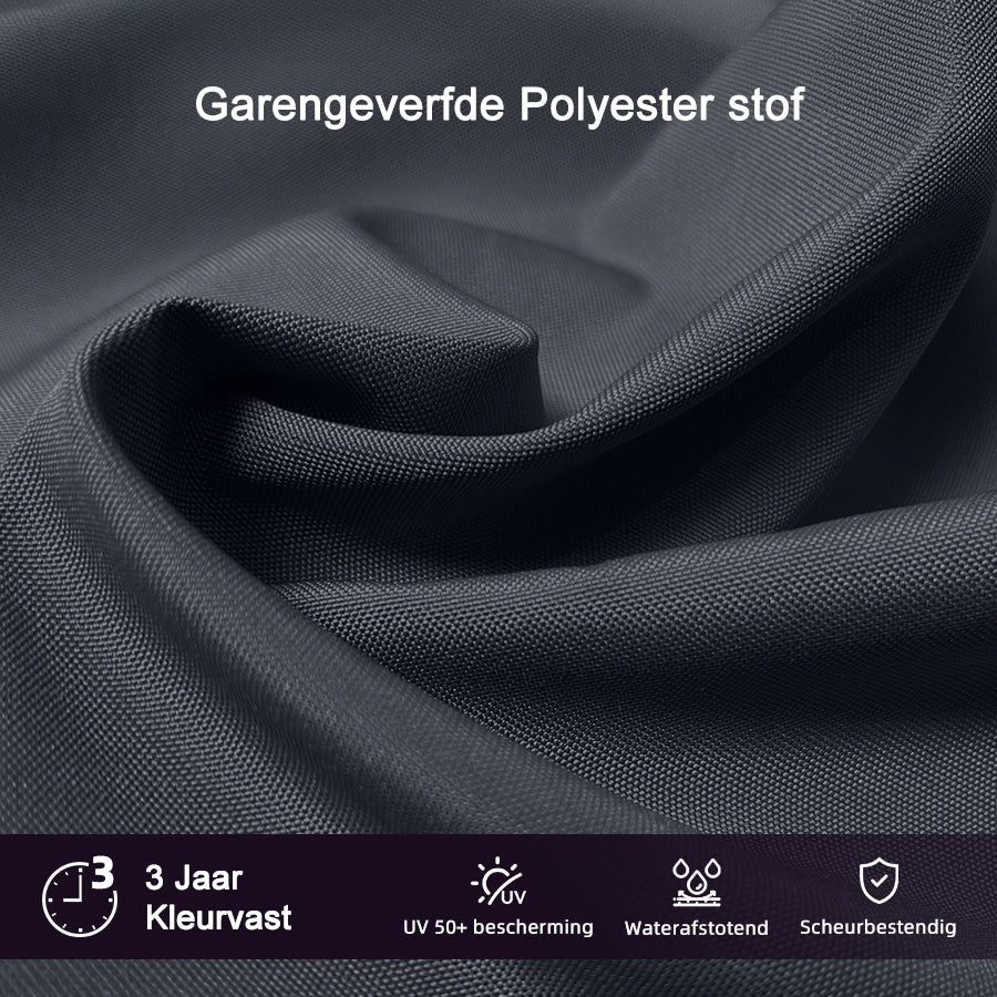 PURPLE LEAF Vierkante Zweefparasol met LED, Dubbel Dak, 360° Draaibaar voor Tuin en Terras
