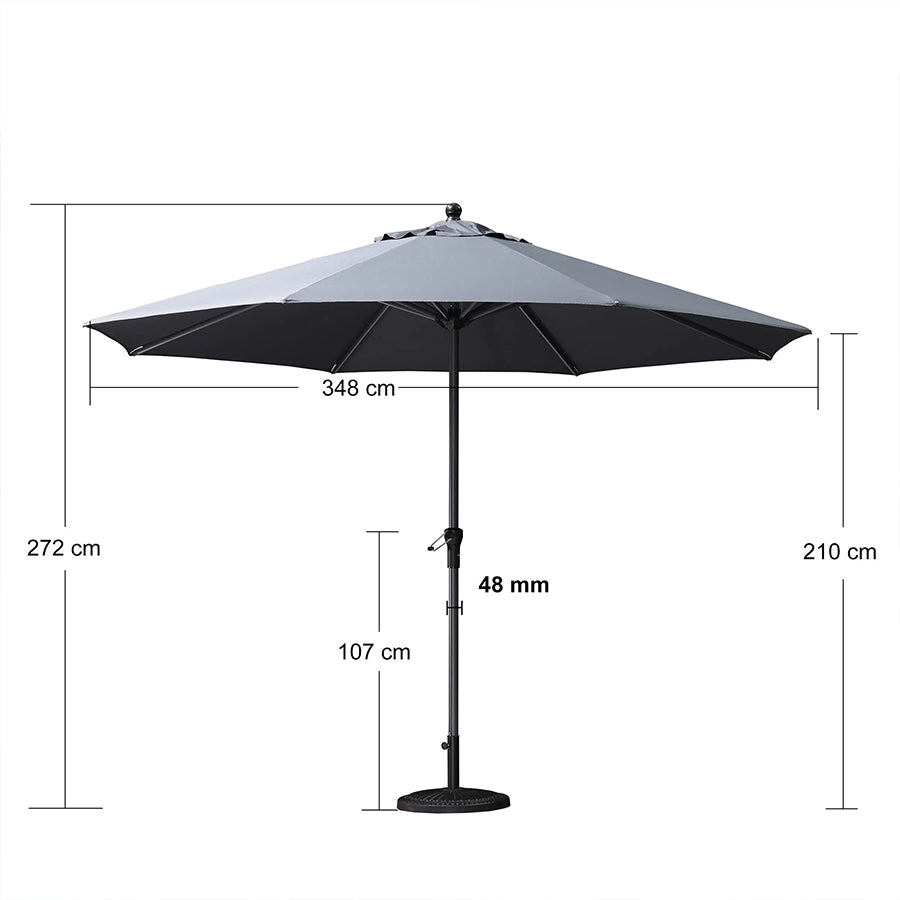 PURPLE LEAF Aluminium Parasol voor Tuin, Terras en Horeca – Stevige Parasol voor Buiten