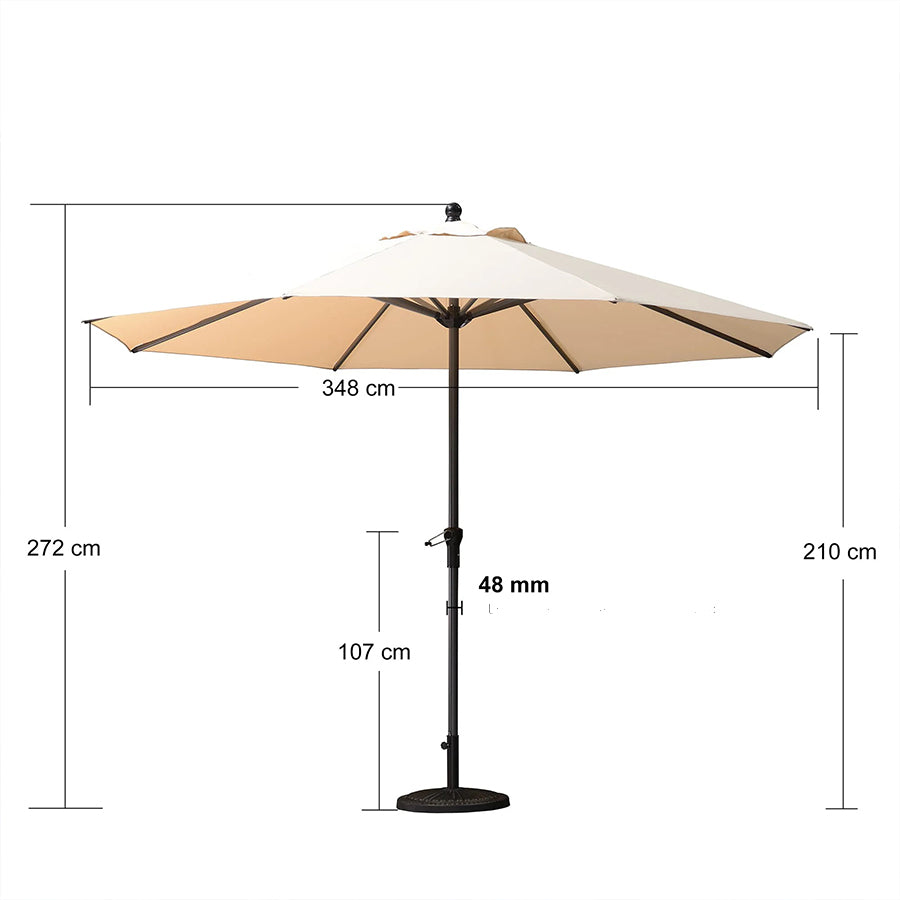 PURPLE LEAF Aluminium Parasol voor Tuin, Terras en Horeca – Stevige Parasol voor Buiten