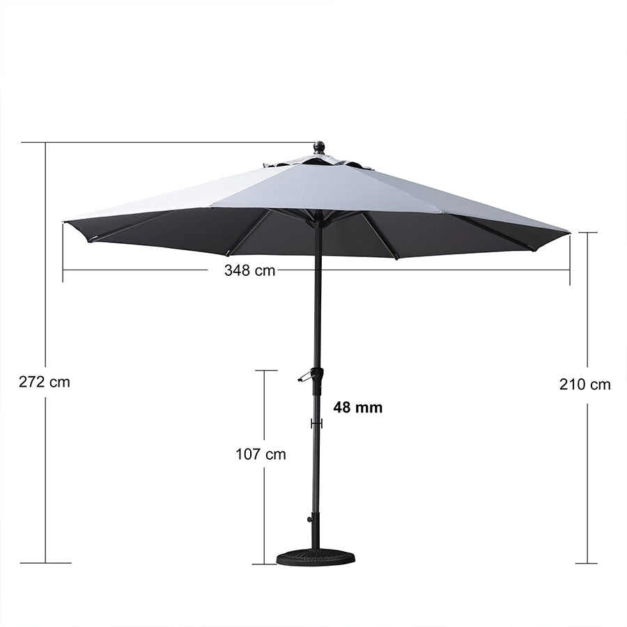 PURPLE LEAF Aluminium Parasol voor Tuin, Terras en Horeca – Stevige Parasol voor Buiten