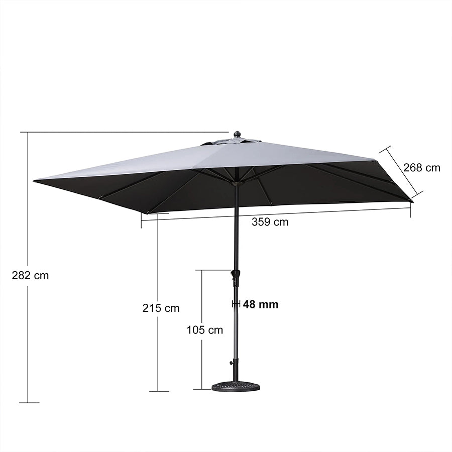 PURPLE LEAF Aluminium Parasol voor Tuin, Terras en Horeca – Stevige Parasol voor Buiten