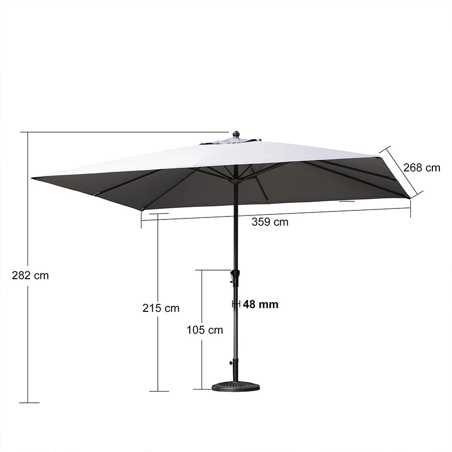 PURPLE LEAF Aluminium Parasol voor Tuin, Terras en Horeca – Stevige Parasol voor Buiten