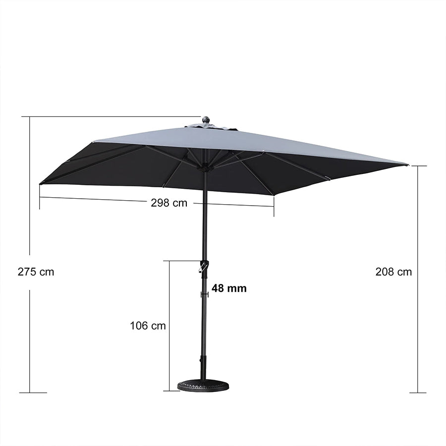 PURPLE LEAF Aluminium Parasol voor Tuin, Terras en Horeca – Stevige Parasol voor Buiten