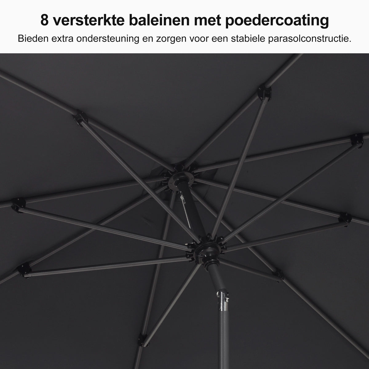 PURPLE LEAF Stokparasol met Slinger en Kantelfunctie voor Tuin en Terras