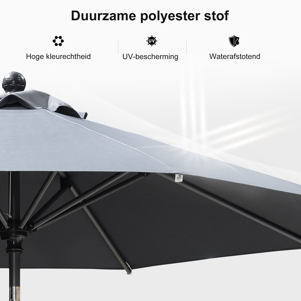 PURPLE LEAF Stokparasol met Slinger en Kantelfunctie voor Tuin en Terras