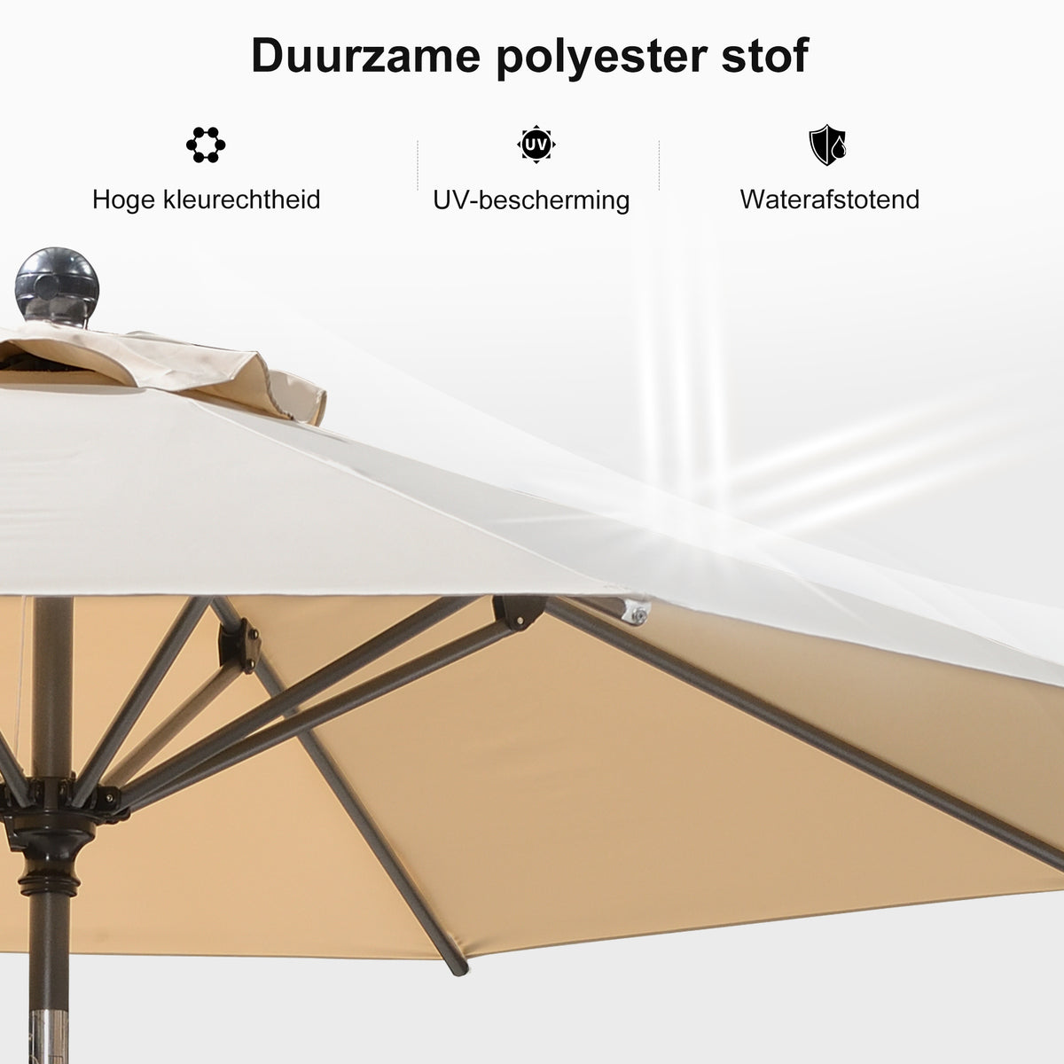 PURPLE LEAF Stokparasol met Slinger en Kantelfunctie voor Tuin en Terras
