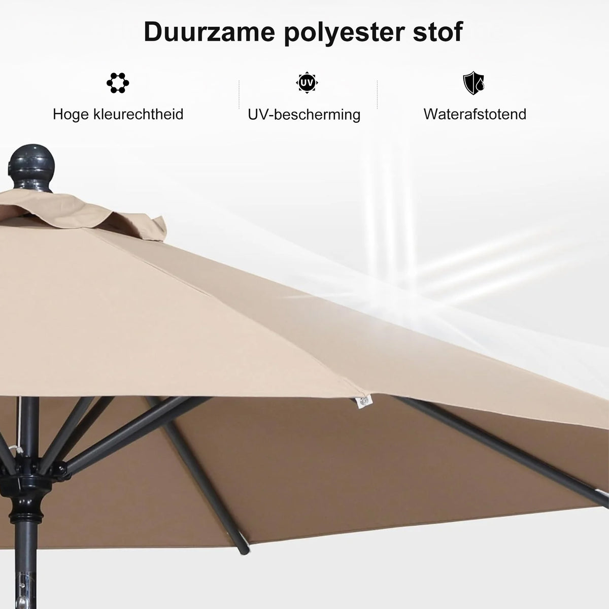 PURPLE LEAF Stokparasol met Slinger en Kantelfunctie voor Tuin en Terras