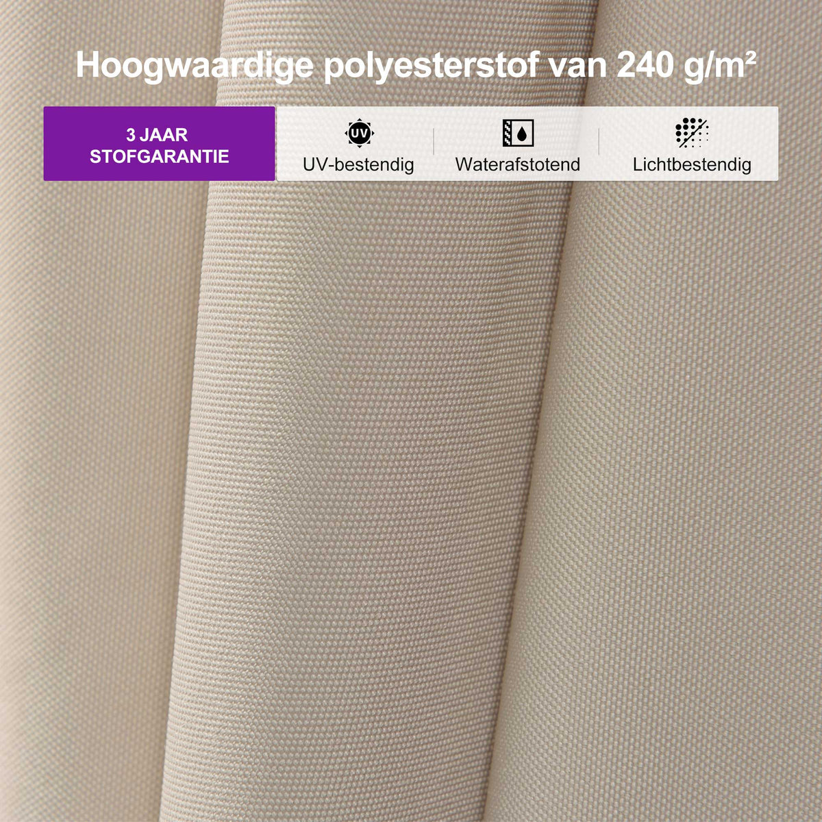 PURPLE LEAF Betaalbare Grote Parasol – Traploos Kantelbare Zweefparasol voor Tuin & Terras