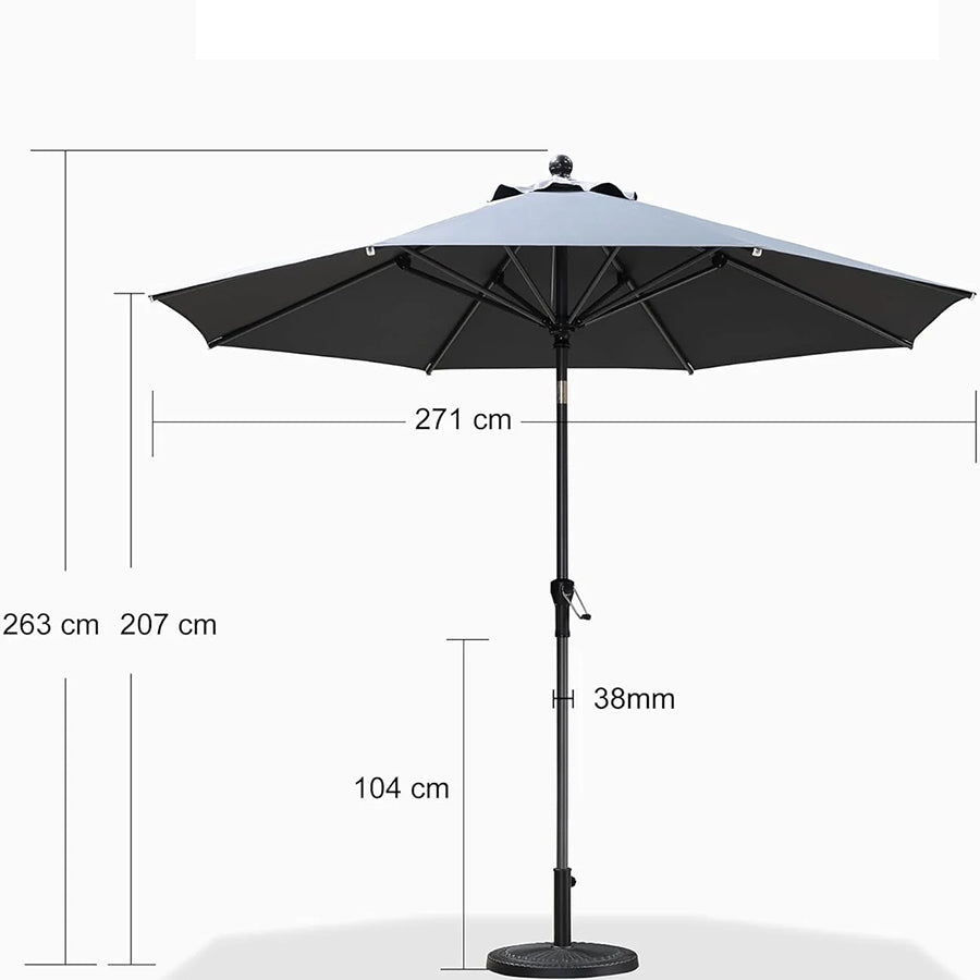 PURPLE LEAF Stokparasol met Slinger en Kantelfunctie voor Tuin en Terras