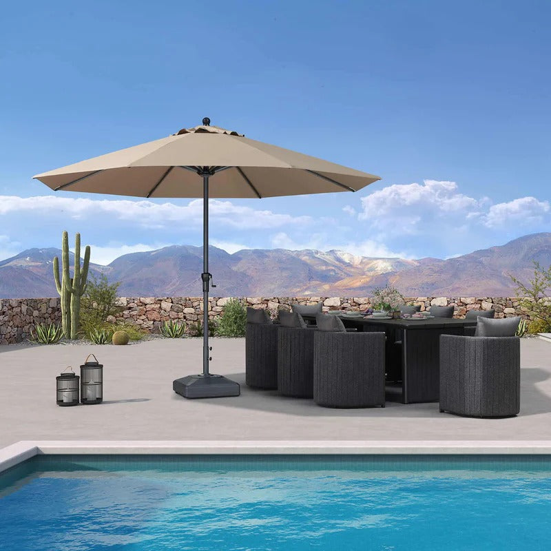 PURPLE LEAF Aluminium Parasol voor Tuin, Terras en Horeca – Stevige Parasol voor Buiten