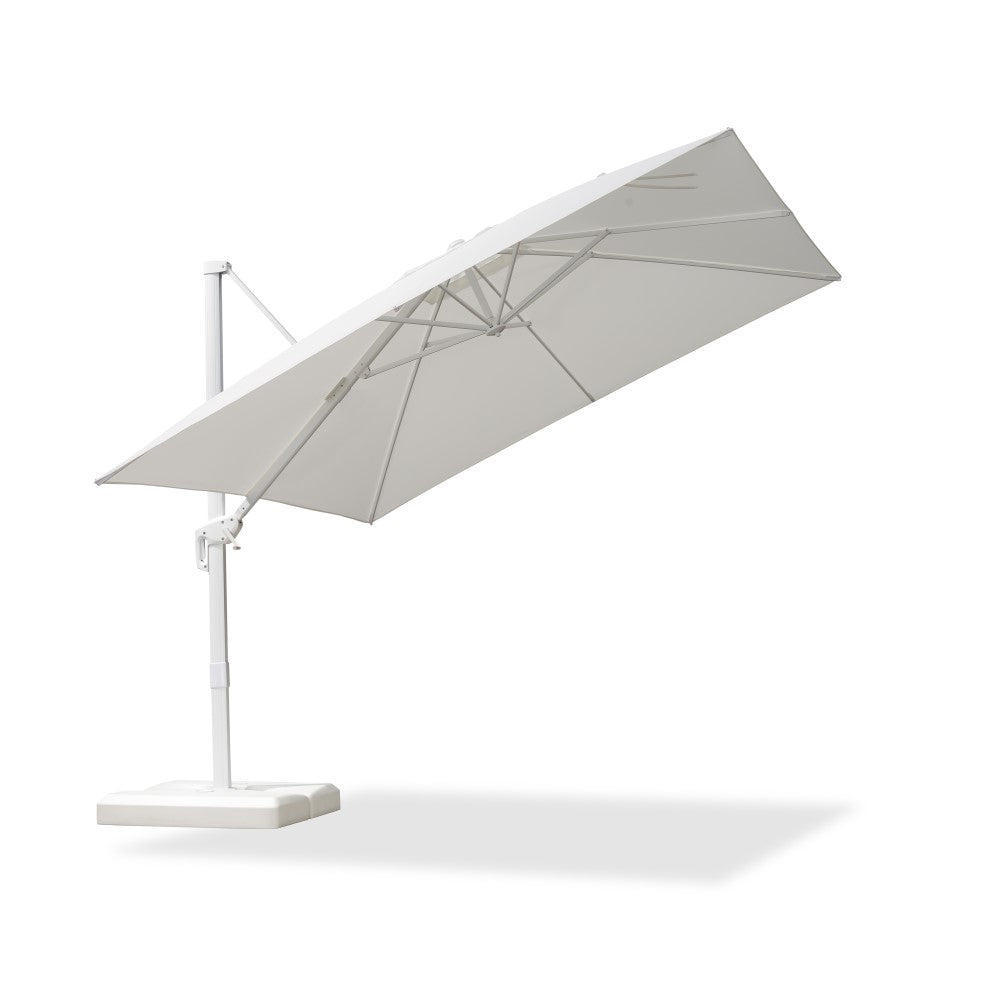PURPLE LEAF Witte Parasol voor Buiten – Betaalbare Grote Zweefparasol voor Terras & Tuin